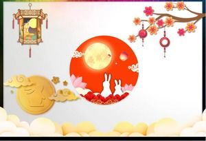 Lantern Xiangyun Moon Jade Rabbit Festivalul de mijloc de toamnă material PPT