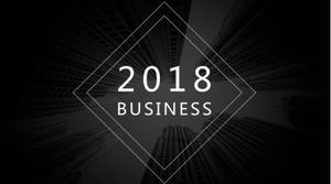 2018 czarny szablon technologii biznesowej przyszłości PPT