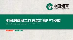 Templat ppt laporan ringkasan kerja Administrasi Tembakau China
