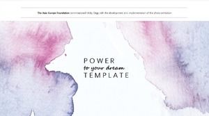 Elegant watercolor style business general ppt template
