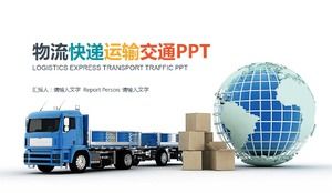 Modello ppt di trasporto di trasporto espresso logistico