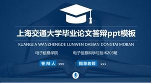 Template ppt pertahanan tesis kelulusan Universitas Jiaotong Shanghai