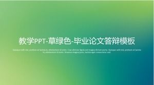 Nauczanie PPT - trawa zielona - szablon obrony pracy dyplomowej