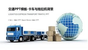 Șablon PPT de trafic - fundal pentru camion și tractor