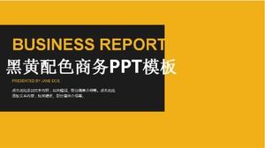 Șablon PPT de afaceri de culoare neagră și galbenă