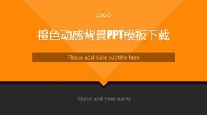 Orange dynamic background PPT template download