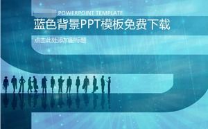 Blauer Hintergrund PPT-Vorlage kostenloser Download