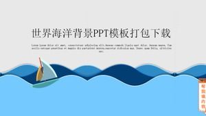 World ocean background PPT template package download