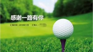 Sfondo di golf sportivo modello PPT