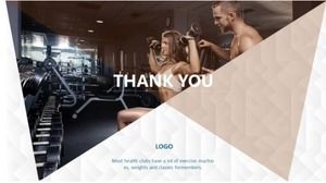 European and American style gym publicity ppt template