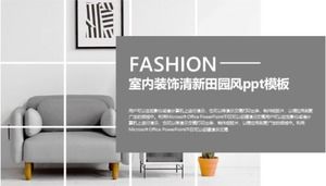 Interior decoration fresh pastoral style ppt template