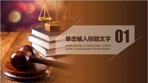 Plantilla ppt de informe de trabajo del bufete de abogados del tribunal de justicia