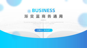 Classic simple gradient blue summary report business general ppt template