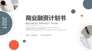 Basit işletme finansman planı PPT şablonu