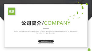 Template PPT pengenalan profil perusahaan kesederhanaan atmosfer