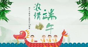 Plantilla ppt de reunión de clase de tema educativo Dragon Boat Festival