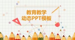 Sevimli kalem çocuk öğretimi eğitim yazılımı PPT şablonu