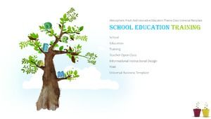 Modelo de PPT de crescimento infantil de treinamento de educação simples colorido