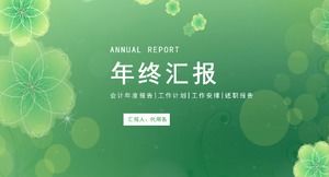 Green small fresh year-end work report summary PPT template