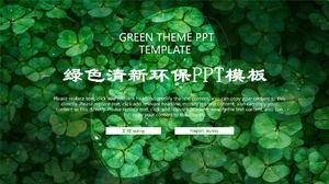 Template PPT bisnis umum tema perlindungan lingkungan angin segar oksigen hijau