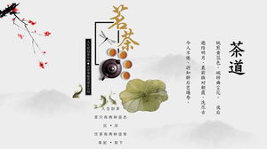 Modelo de PPT de treinamento de etiqueta de arte de chá de estilo chinês requintado