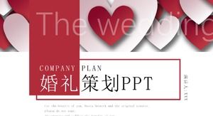 Красный креативный шаблон планирования свадьбы PPT