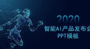 Template PPT konferensi AI kecerdasan buatan teknologi kreatif