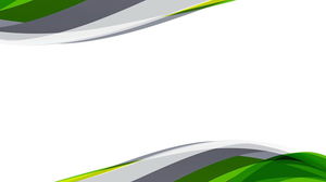 Imagen de fondo de PPT de curva dinámica abstracta con combinación de colores verde y gris