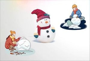 5 unduhan materi PPT manusia salju kartun yang indah