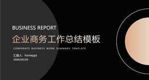 간단한 블랙 골드 월간 작업 보고서 PPT 템플릿