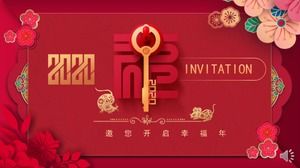 Modèle ppt de contenu de l'année du rat pour le nouvel an chinois