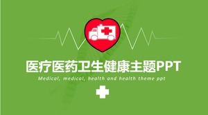 Plantilla ppt de tema de salud y medicina médica verde de protección del medio ambiente