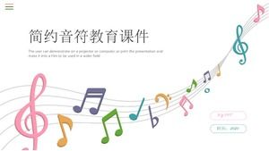 Modelo de ppt de educação musical de nota musical