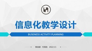 Blue professional information teaching design PPT template
