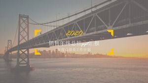 Cross-sea bridge sales year-end summary ppt report