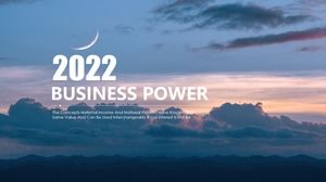 2022 template ppt laporan bisnis minimalis biru