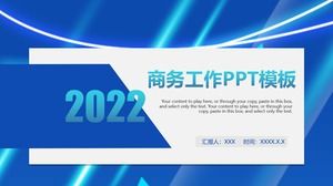 2020 șablon ppt de rezumat al lucrărilor din industria tehnologiei de afaceri albastre