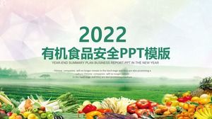 Modelo de PPT de treinamento de segurança de alimentos orgânicos verdes