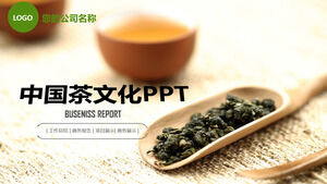 Modello PPT della cultura del tè verde