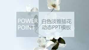 Modelo de PPT dinâmico de arranjo de flores brancas elegantes