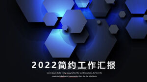 Plantilla ppt de informe de trabajo de la industria de tecnología simple 2020