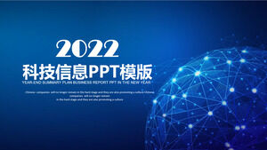 Plantilla PPT general de tecnología futura de fantasía azul