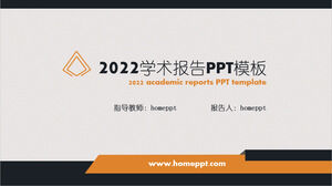 Template PPT laporan akademik warna hangat