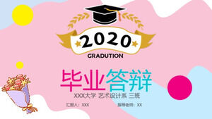 2020 Macaron kolor graduation szablon obrony ppt