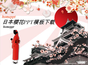 Download del modello ppt di fiori di ciliegio giapponese
