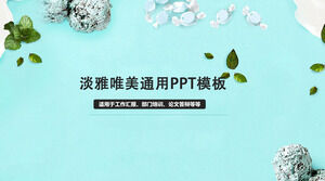 Elegante e bonito modelo de PPT geral verde claro