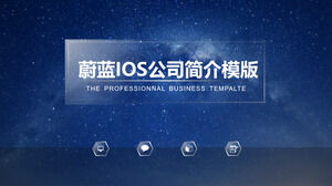 Templat PPT profil perusahaan Azure IOS