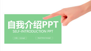 Template PPT resume pribadi perencanaan karir pengenalan diri hijau abu-abu ringkas