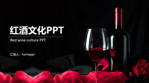 Weinindustrie Rotwein ppt-Vorlage