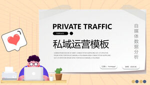 Einfache Cartoon Private Domain Traffic Operationsplan Datenanalysebericht Projektplanung ppt-Vorlage